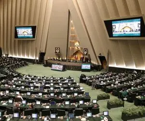 بالا بردن یک پلاکارد عجیب توسط نماینده مجلس