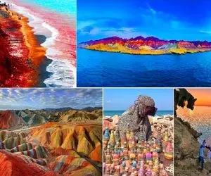 انگار خدا نشسته وجب به وجب جزیره هرمز رو بوسیده انقدر خوشگله؛ شن ساحلو چرا میخورن