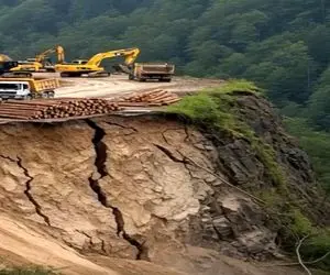 معماری طبیعت؛ کوه عین انار ترک برداشت شد اون چیزی که نباید میشد