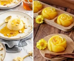 طرز تهیه پاناکوتا زعفرانی یه دسر نرم و نازک؛ لعنتی خوشمزه بدجووور به دل میشینه!
