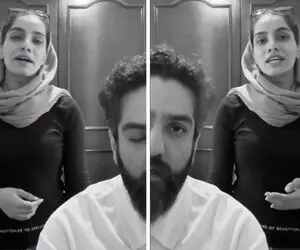 آواز احساسی؛ دختر جوان کنار استاد معروفش دلم را لرزاندی رو همخوانی کرد و رفت