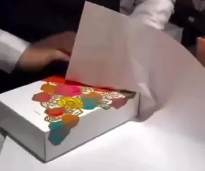 ایده خلاقانه؛ ژاپنیه فقط با یه تیکه چسب کادو پیچ کرد حرفه ای حظ میکنی از حرکت انگشتاش