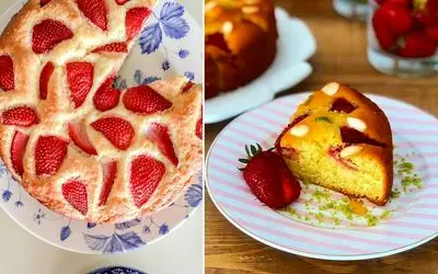 طرز تهیه کیک توت فرنگی / بهترین دستور برای پخت خوش عطرترین کیک بهاری