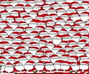 بازی فکری؛ بز استتار کرده بین بابانوئل های پوکر فیس رو 99 درصد آدما نتونستن پیدا کنن