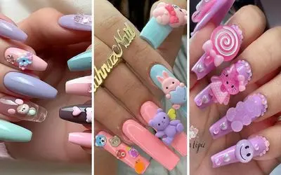 طرح ناخن های برجسته عروسکی مخصوص بلاگرا؛ ایده های ادایی که آدمای معمولی سراغشون نمیرن