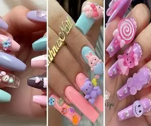 طرح ناخن های برجسته عروسکی مخصوص بلاگرا؛ ایده های ادایی که آدمای معمولی سراغشون نمیرن