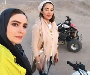 خاطره بازی دو سلبریتی خوشگل سینما با موتور در دل کوه!