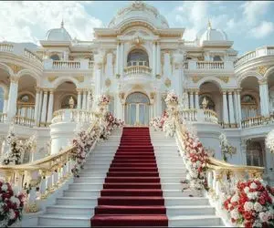 معماری خلاقانه؛ عمارت 5طبقه ساخته هر طبقه مستر و استخر داره با پله های اعیونی