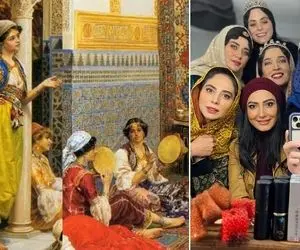 خانومای بازیگر تو حرمسرا؛ همه خوشگلا "سرخاب سفیداب" کرده منتظرن!