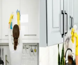 با موادی که تو خونه داری کابینتاتو برق بنداز/ محلول های خونگی که جادو میکنن