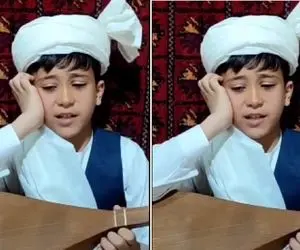 آواز محلی؛ نیم وجبی با اون لباسش چه عاشقانه و جگر سوز از پدر میخونه بنازم