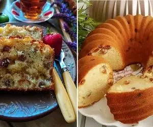 طرز تهیه کیک کشمش و گردو با فر و بدون فر / یه کیک خونگی راحت با طعم فوق العاده