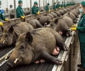 فرآوری گراز؛ گراز وحشی به تله که افتاد مثله میکنن سلفون پیچی عرضه بازار میشه