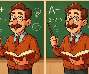 بازی فکری؛ 3 تا تفاوت تصویر آقا معلم خندان رو پیدا کن و ازش نمره 20 رو بگیر