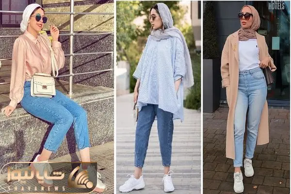 شلوار جین مام استایل 