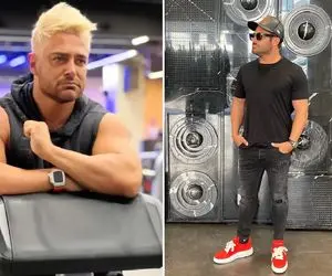 وقتی "محمدرضا گلزار" وزنه میزنه برگریزون؛ چه سگ و گربه شاخی داره و چه رفتار عجیبی!