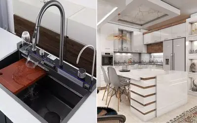 واسه آشپزخونه فقط فرش و کابینت مهم نیستا / سبکای جدید سینک ظرفشویی واست ظرفم میشورن