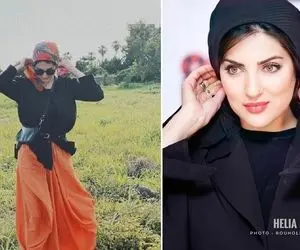 تیپ هنگ کُن "هلیا امامی" که اروپا رو خزونده اینجا؛ خانوم این شلواره یا سفره کاغذی!
