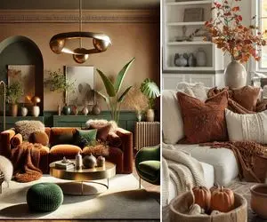 اصول چیدمان اتاق نشیمن مناسب پاییز/ با این چندتا کار کوچیک خونه تو پاییزی کن