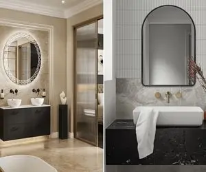 جدیدترین آینه های دستشویی / پولدارا یه چی میدونن مدلای لمسی و چراغ دار میخرن اعیونین