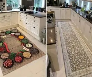 زیباترین فرش های آشپزخانه / الان فقط دوره فرشای مینیمال و مدرنه مثلا اینا چقده شیکن