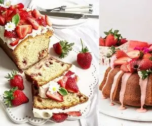 طرز تهیه کیک توت فرنگی با یه سس جذااااب؛ قول میدم یه دل نه صد دل عاشقش شید