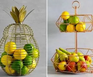 جا میوه ای های فلزی و دکوراتیو مدرن؛ اوج طراحی خلاقانه و به روز مناسب خونه های لوکس