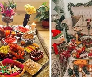 تزیینات زیبا و مدرن ۱۴۰۳ شب یلدا / سلیقه اینه با ایده سفره بچینی کوچیک و بزرگ حظ کنن