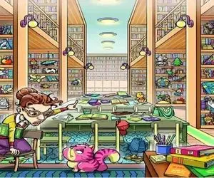 بازی فکری؛ چشمای یه شکارچی رو داری اگه بتونی موش رو تو کتابخونه شلوغ پیدا کنی