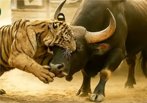 مستند حیات وحش؛ ببر؛ بوفالوها