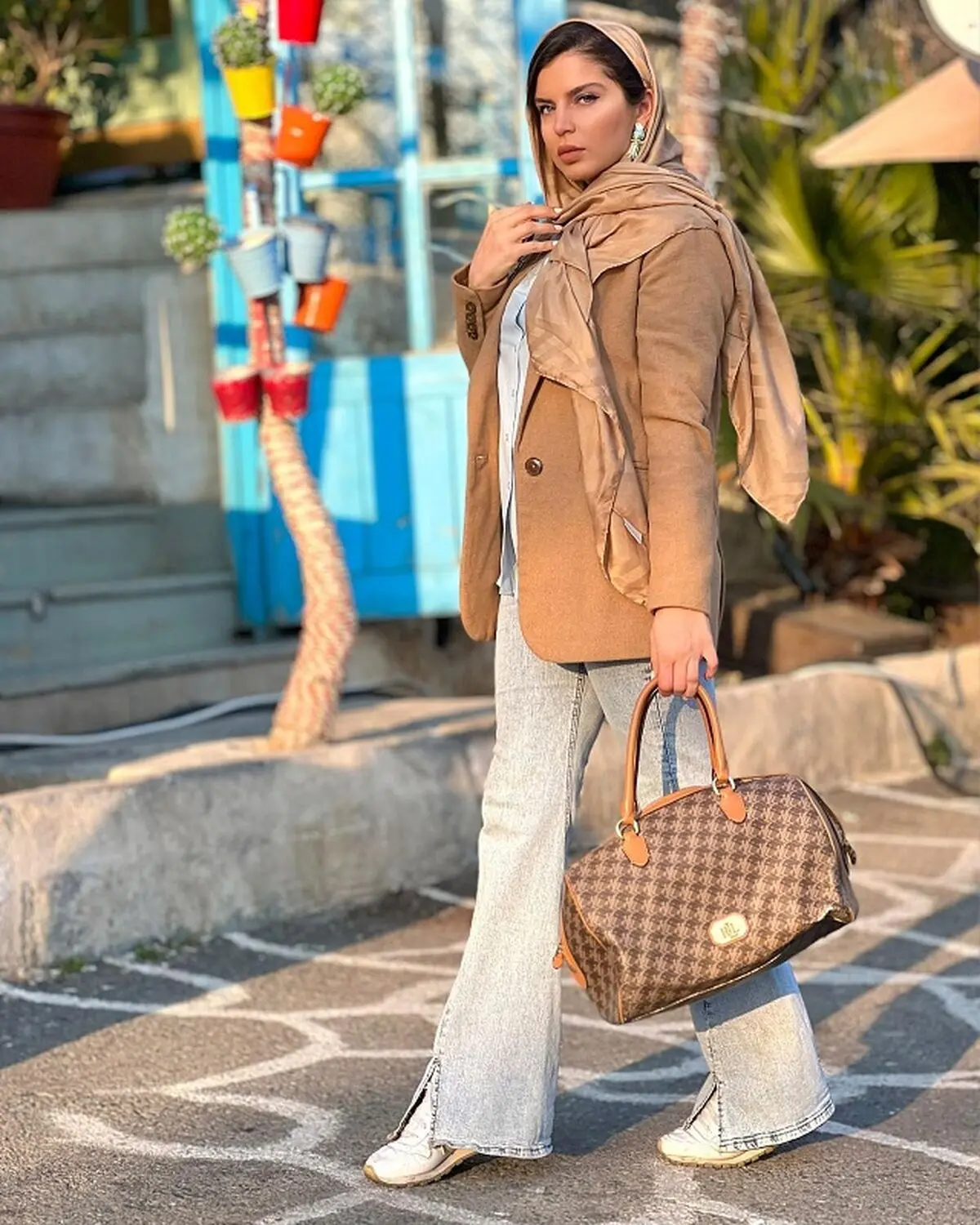 شلوار دمپا و لگ چرم