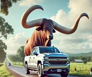 حیوانات غول پیکر؛ گاومیش 200 کیلویی و بردن سلاخخونه مبدل شد به کاپشن و اسلحه و پیتزا