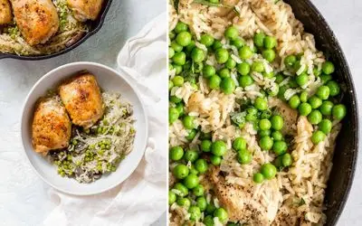 طرز تهیه پلو مخلوط با نخود فرنگی و مرغ / یه قاطی پلوی بهاری ساده و خوشمزه