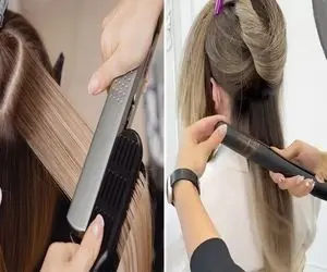اتو کشیدن موها به روش آرایشگرهای حرفه ای / با رعایت این فوت و فن ها مو آسیبی نمیبینه