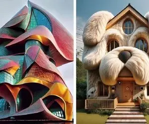 معماری های عجیب و خلاقانه روی زمین؛ از خونه سگی گرفته تا سازه های موجی 
