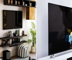 تمیز کردن نمایشگر و شیشه تلویزیون / جور دیگه پاکش کنی بعد از یه مدت صفحه اش سیاه میشه