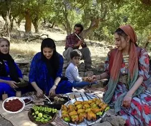 (ویدئو) خانواده عشایری طرز تهیه کباب رول مرغ با رب انار و گردو رو به شما یاد میدن!