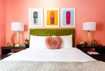 خاص ترین رنگ ها مناسب اتاق خواب بزرگسال؛ (سفید الملرا؛ سبز کِنبانک‌؛ خاکی اینوک‌ شاک)