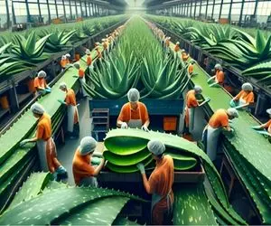 کشاورزی نوین؛ با تجهیزات مدرن آلوئه‌ورا پرورش میدن قد درخت تبریزی واسه پوست