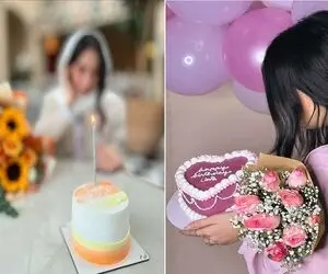 ژست های دلبرونه و دخترونه برای عکس تولد با کیک و گل؛ مخصوص دخترای ملوس و ناز نازی
