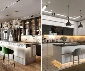 آشپزخونه آس اونیه که جزیره مدرن توش چشمک بزنه / اینا کی وقت کردن اینهمه خفن بشن