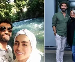 سِت سیاه و سفید فوق العاده "سمانه پاکدل" و همسر باحالش؛ خانوم با گریم شد عین زلیخا!