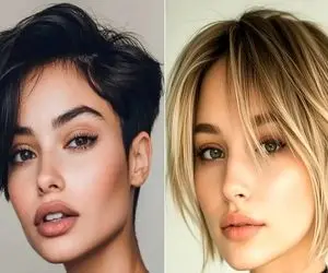 ایده های مدل موی کوتاه برای انواع فرم صورت گرد و کشیده؛ ترند اروپایی و مدرن