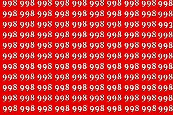بازی فکری؛ باید کلاهتو بندازی هوا اگه بین 998 عدد 993 رو پیدا کنی