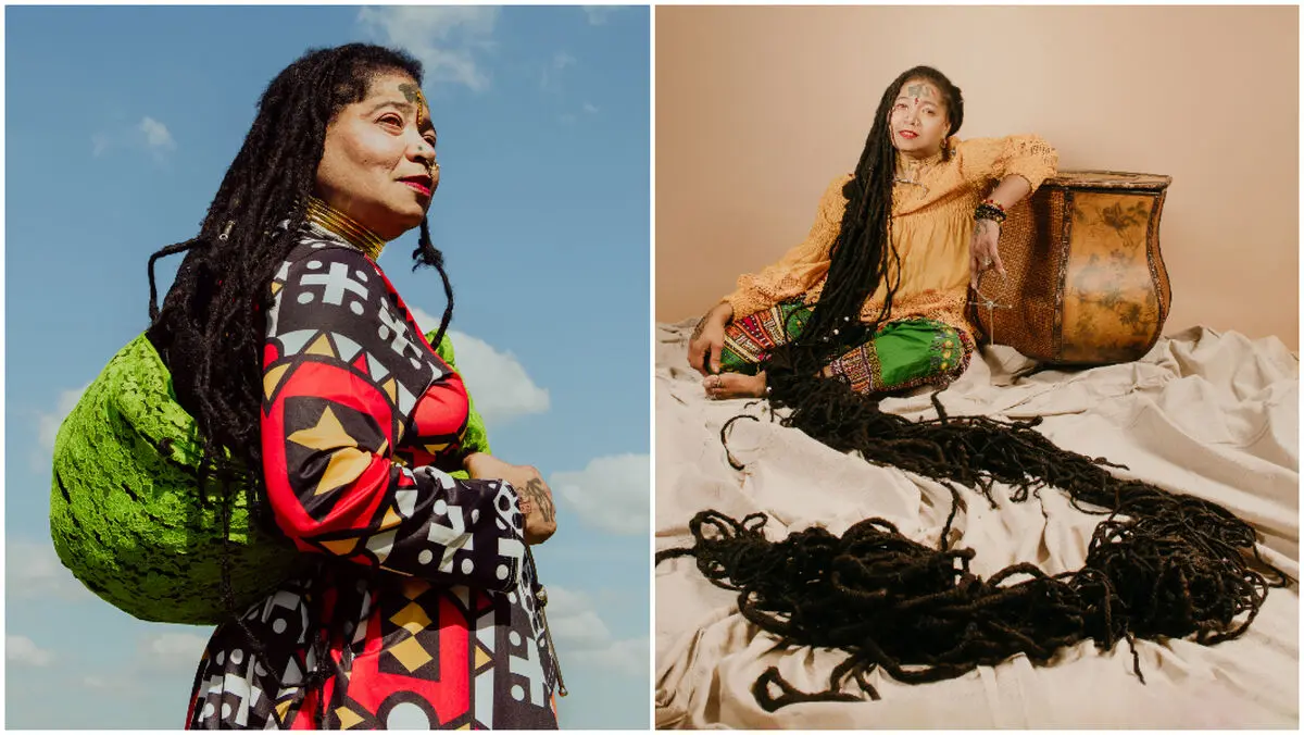 split-image-of-asha-mandela-with-her-locs-in-a-carrier-and-sitting-with-extended-locs_tcm25-713382