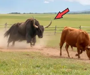 مستند حیات وحش؛ گاوا باهم سرشاخ بودن که سومی میاد هر دوتاشون ابتر میکنه