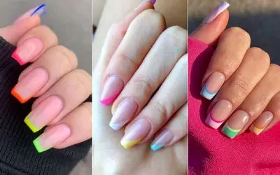 ایده لاک فرنچ 2025؛ مدل های رنگارنگ جدیدا خیلی رو بورسه دستات کیوت ترین میشه