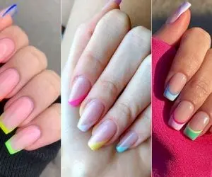 ایده لاک فرنچ 2025؛ مدل های رنگارنگ جدیدا خیلی رو بورسه دستات کیوت ترین میشه