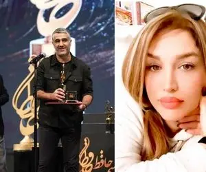 واکنش مامک جمشیدی خواهر پژمان جمشیدی به تندیس حافظ گرفتن برادرش