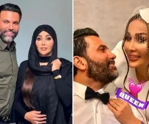 وقتی زنِ علیرضا نیکبخت شاهانه اسکارف دور میزنه؛ آقاشم تبلیغاتی کرد با پاشنه های تیزش!